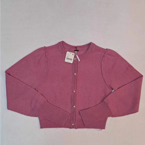 Free People Pearl Button 100% Cashmere Cardigan Sweater - Picture 2 of 9